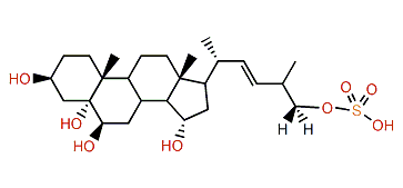 (22E,24xi)-26,27-Bisnor-24-methyl-5a-cholest-22-en-3b,5,6b,15a,25-pentol 25-sulfate